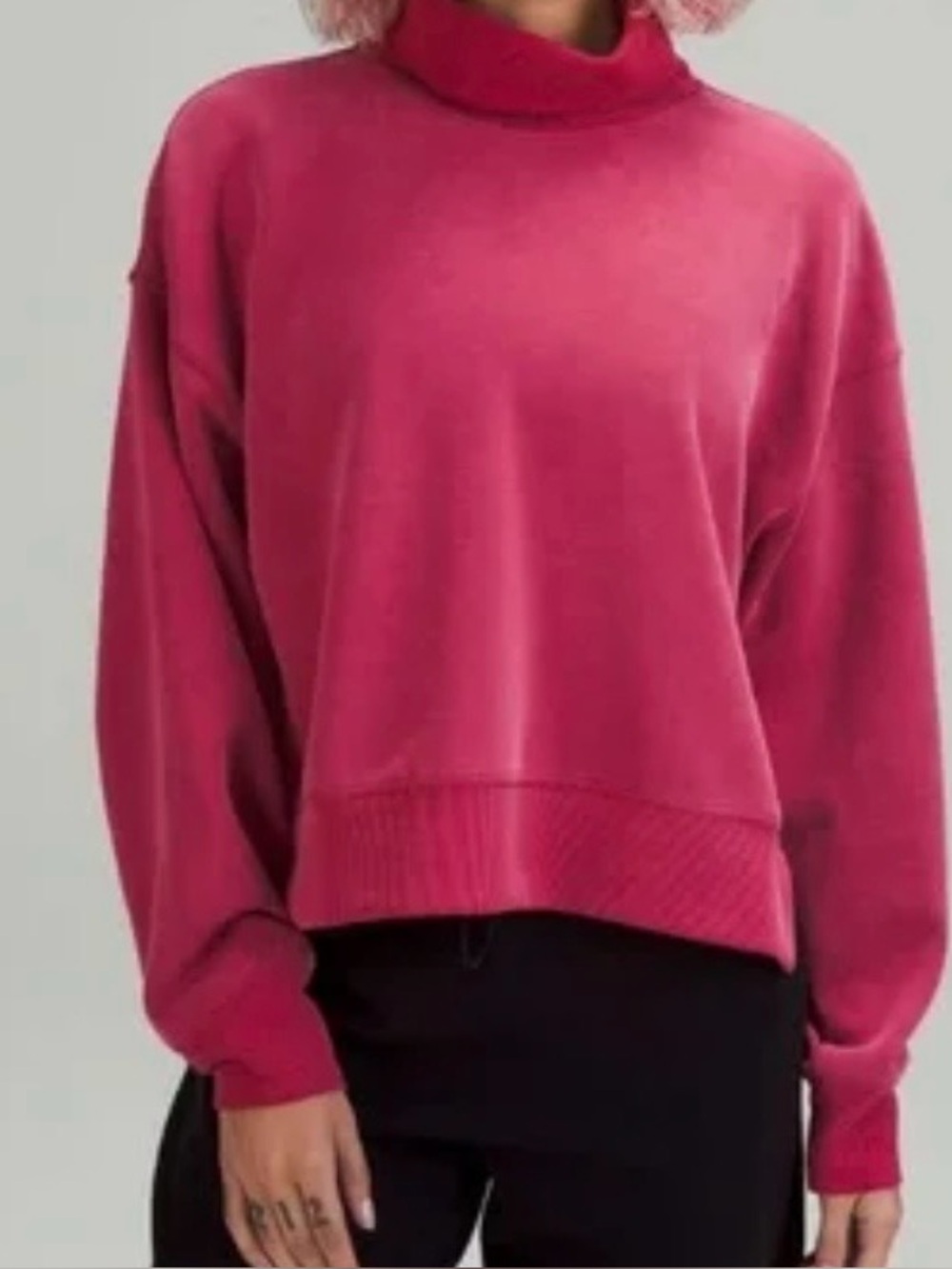 lululemon athletica Ribbed Collar soft strewn Sweatshirt size 4